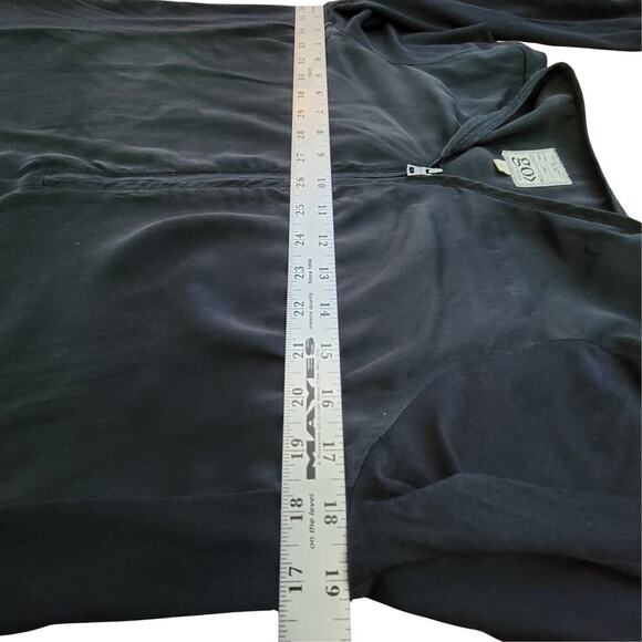 GO BY GOSILK ICONIC Go Zippy Redux Washed Black Long Sleeve Tunic Womens M Chic - Picture 8 of 12